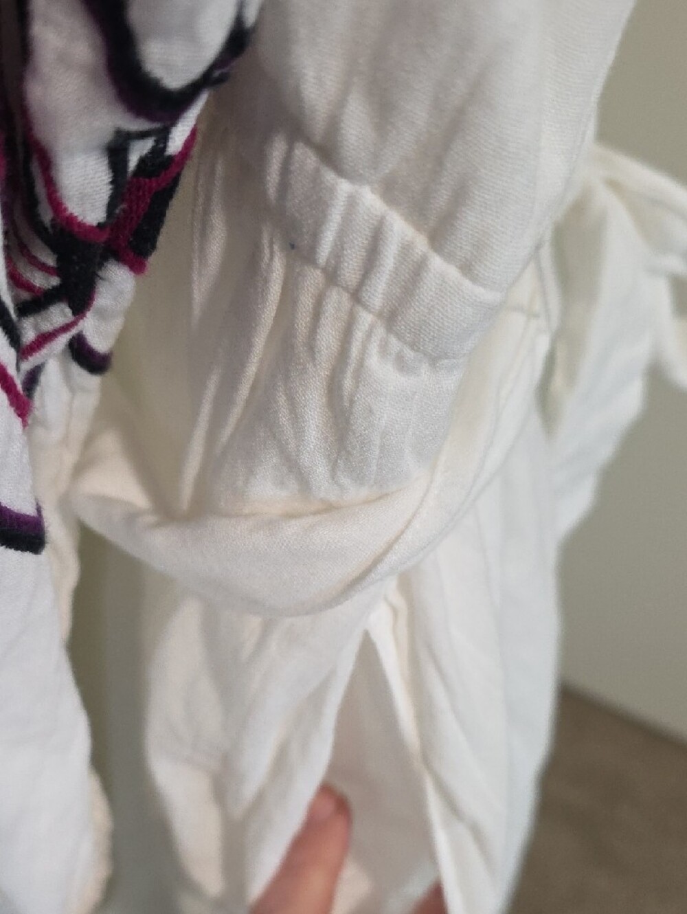 Lane Bryant White Midi Dress with Purple Embroidery - Picture 6 of 7